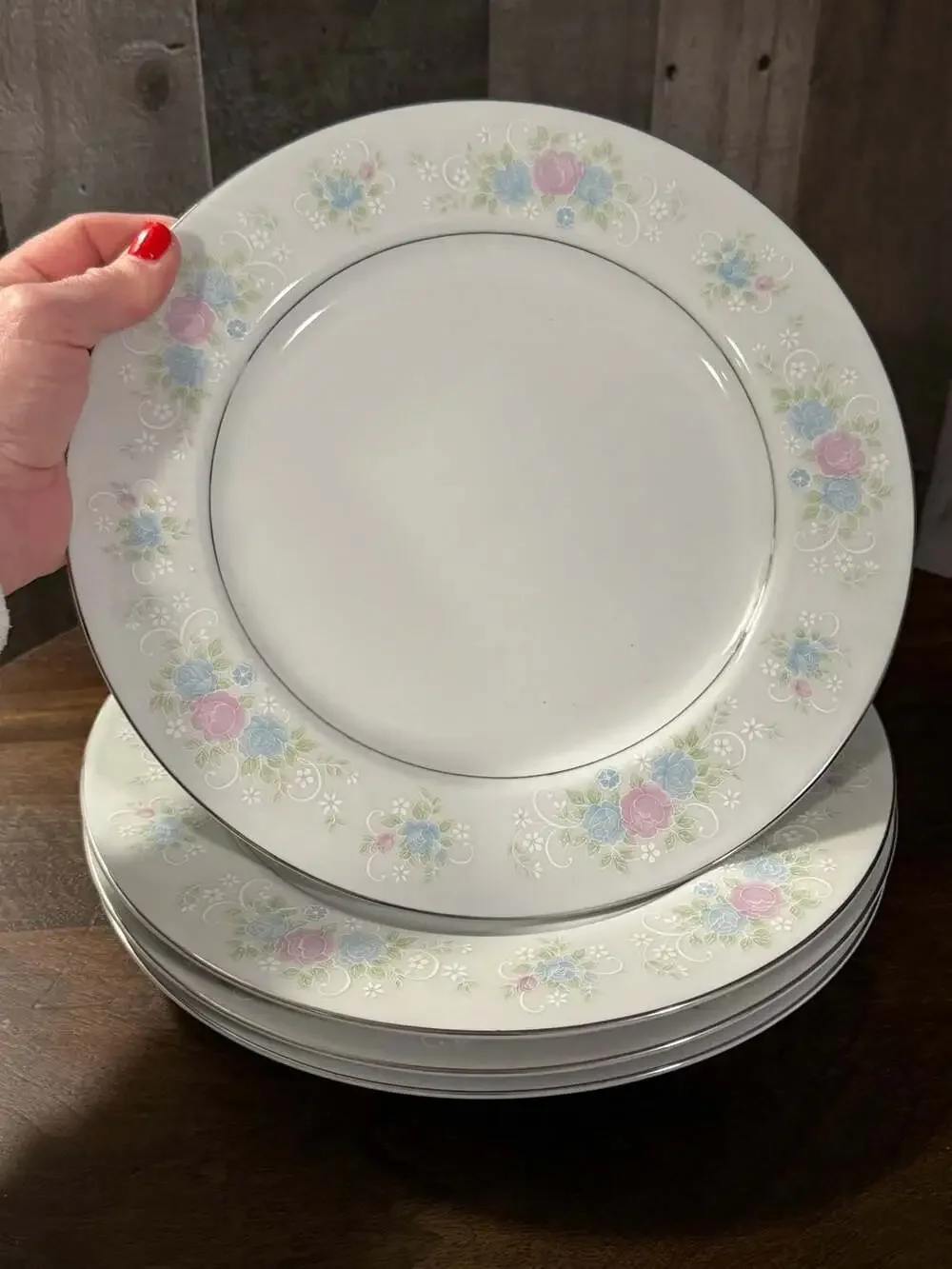 China Garden Prestige Guo Guang Jian Shiang Fine Porcelain Plates Set of 4